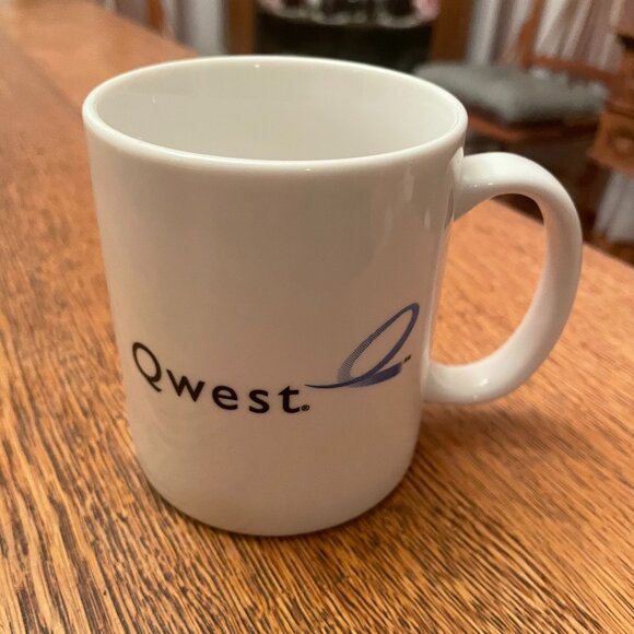 Qwest Communications White Coffee Cup Mug by Linyi* - Picture 1 of 5